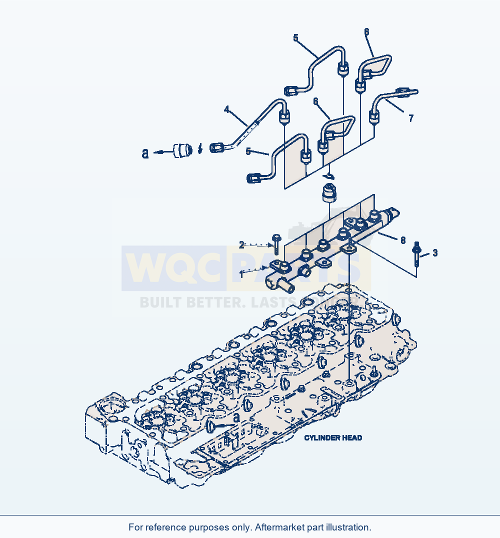 Komatsu WA380-7 Common Rail parts diagram