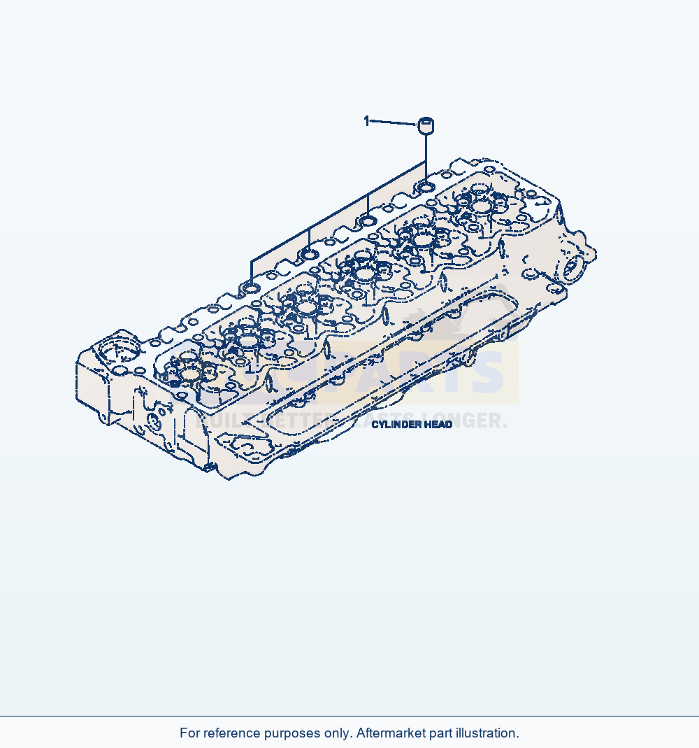 Komatsu WA380-7 Cylinder Block Cabin Heater Plug parts diagram
