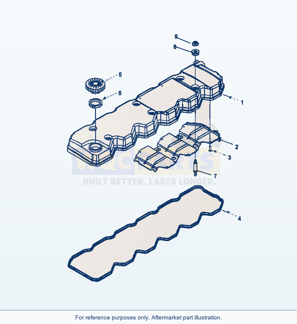 Komatsu WA380-7 Cylinder Head Cover parts diagram