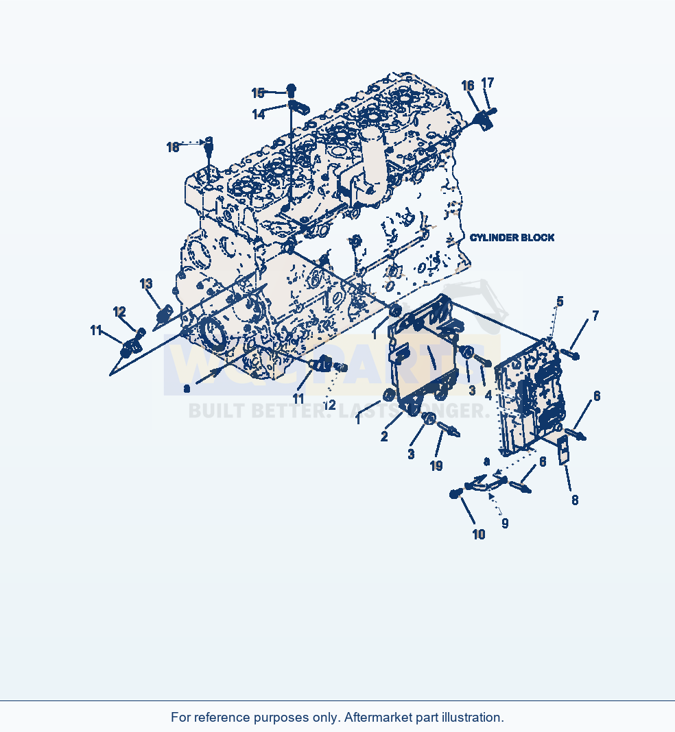 Komatsu WA380-7 Engine Control Module parts diagram