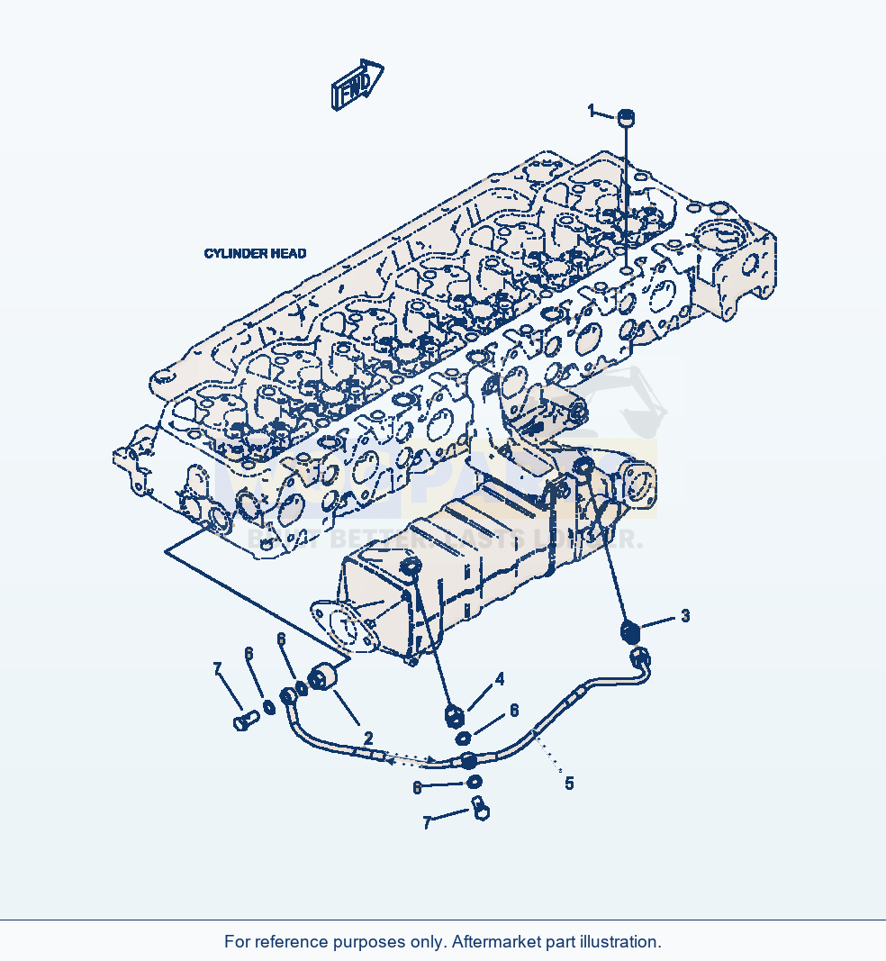 Komatsu WA380-7 Engine Coolant Vent parts diagram