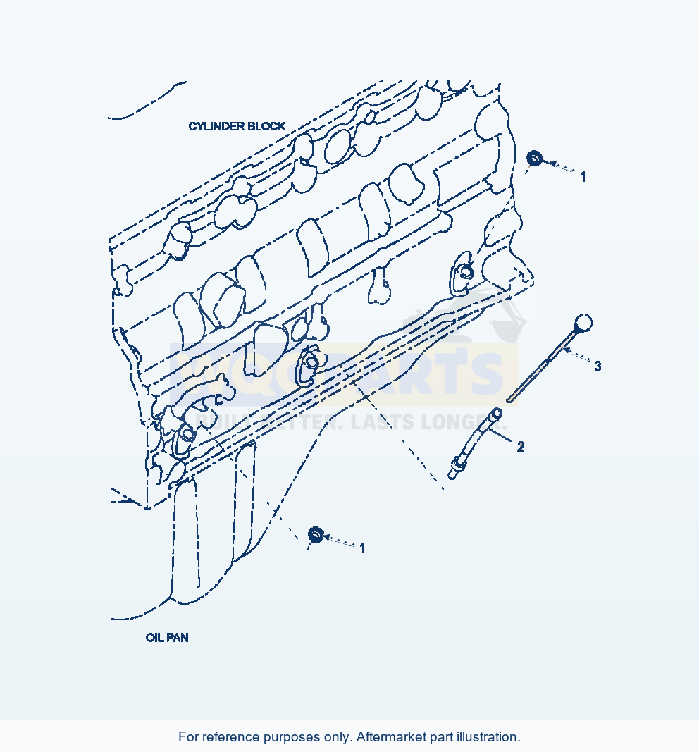 Komatsu WA380-7 Engine Oil Level Gauge parts diagram