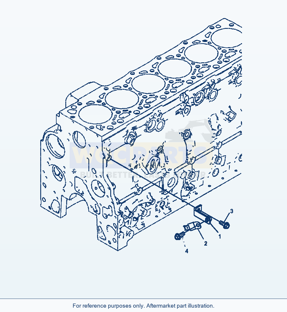 Komatsu WA380-7 Engine Wiring Harness Bracket parts diagram