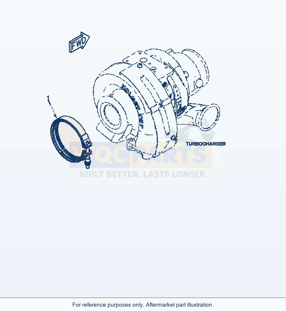 Komatsu WA380-7 Exhaust Connection parts diagram