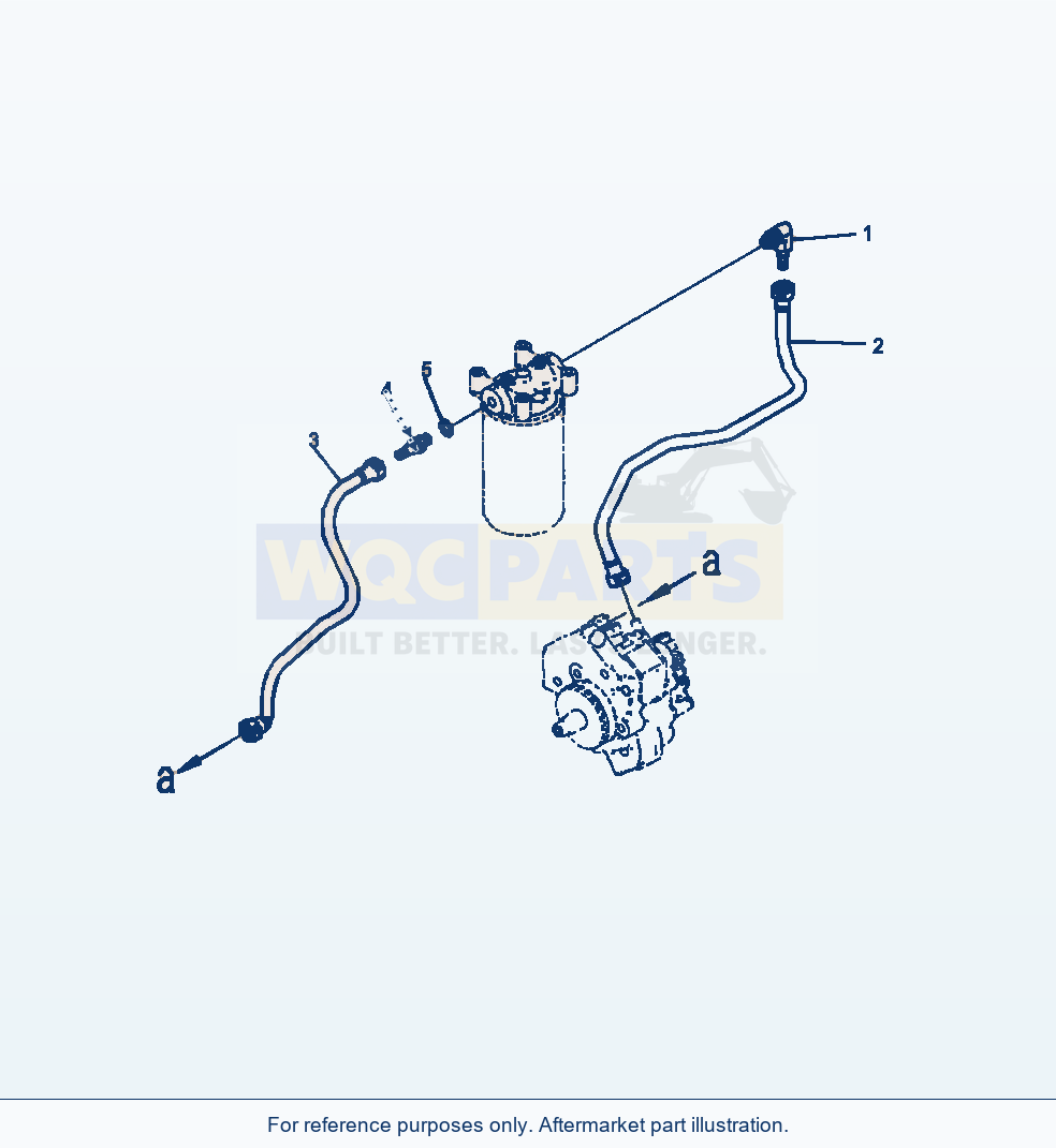 Komatsu WA380-7 Fuel Filter Piping parts diagram
