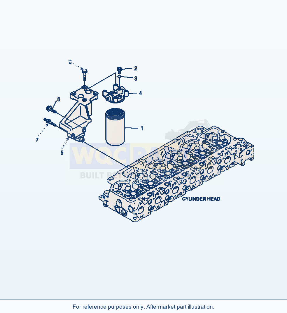 Komatsu WA380-7 Fuel Filter parts diagram