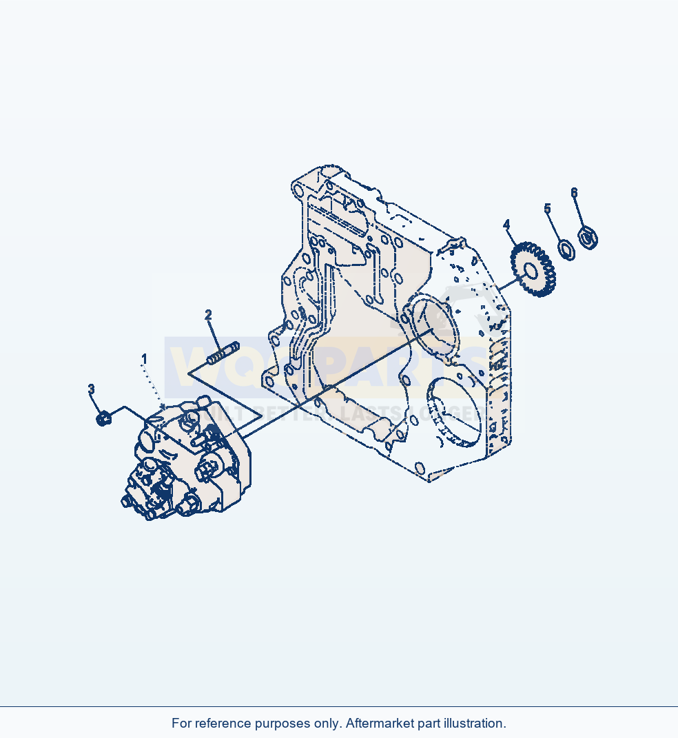 Komatsu WA380-7 Fuel Injection Pump parts diagram