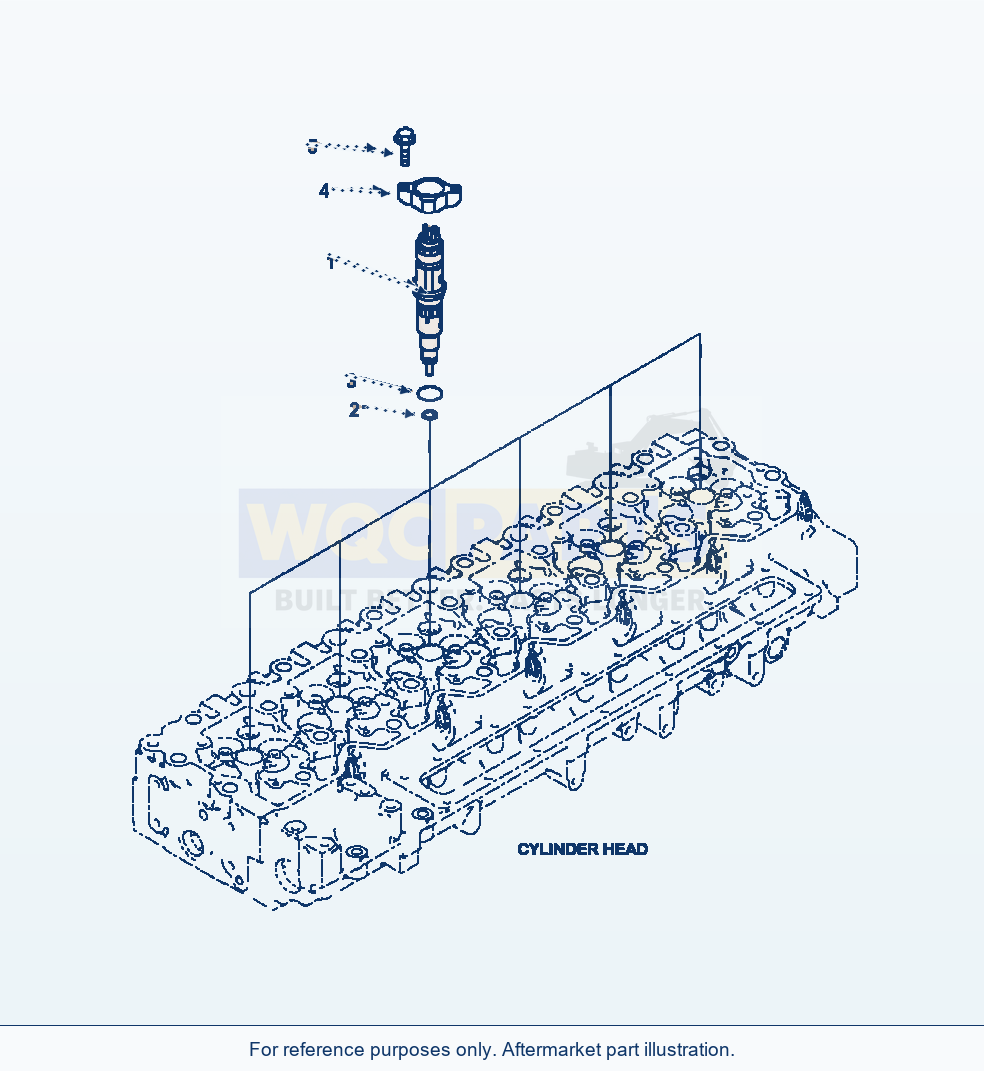 Komatsu WA380-7 Fuel Injector parts diagram