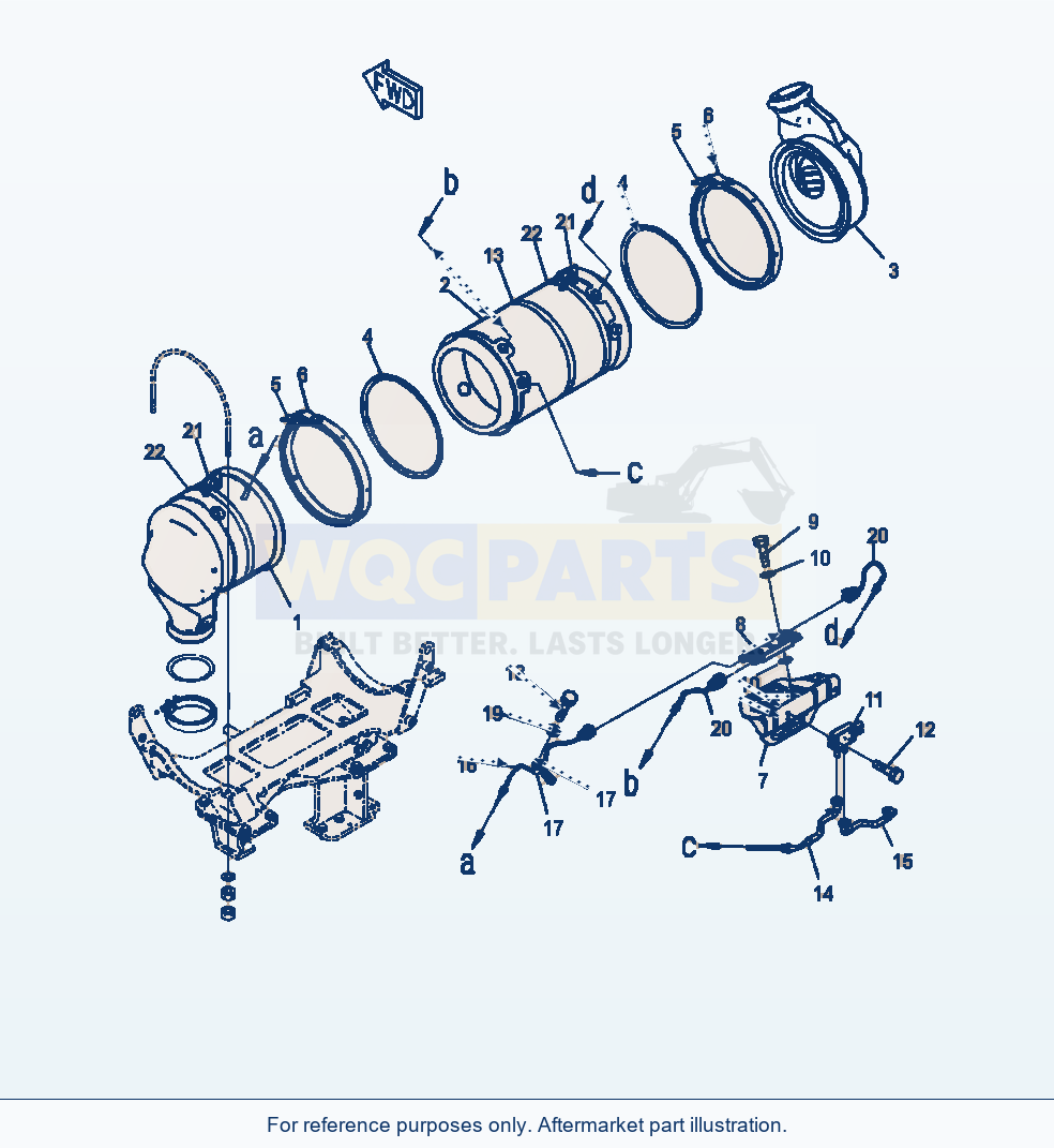 Komatsu WA380-7 Komatsu Diesel Particulate Filter (Kdpf) parts diagram