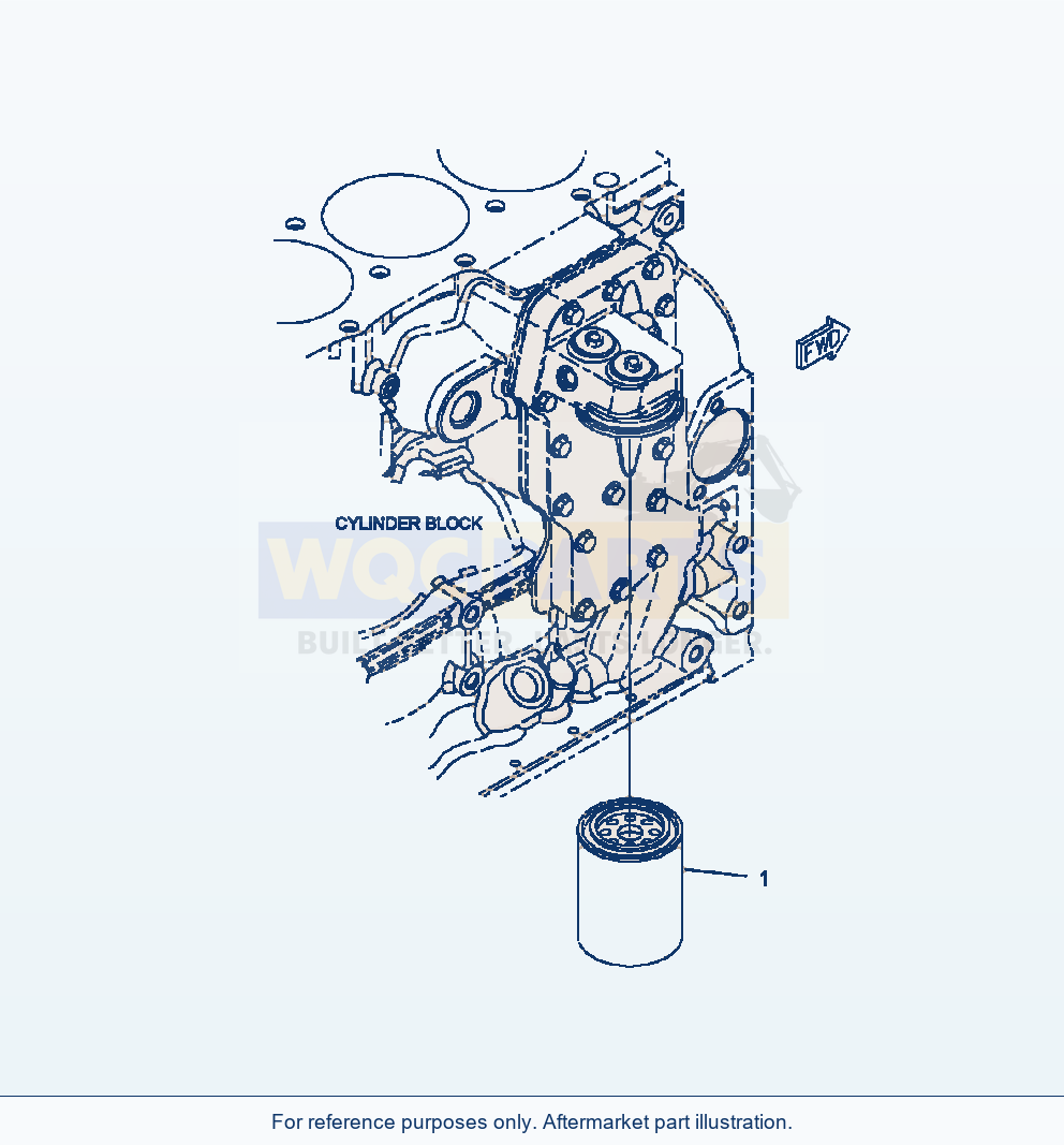 Komatsu WA380-7 Lubricating Oil Filter parts diagram