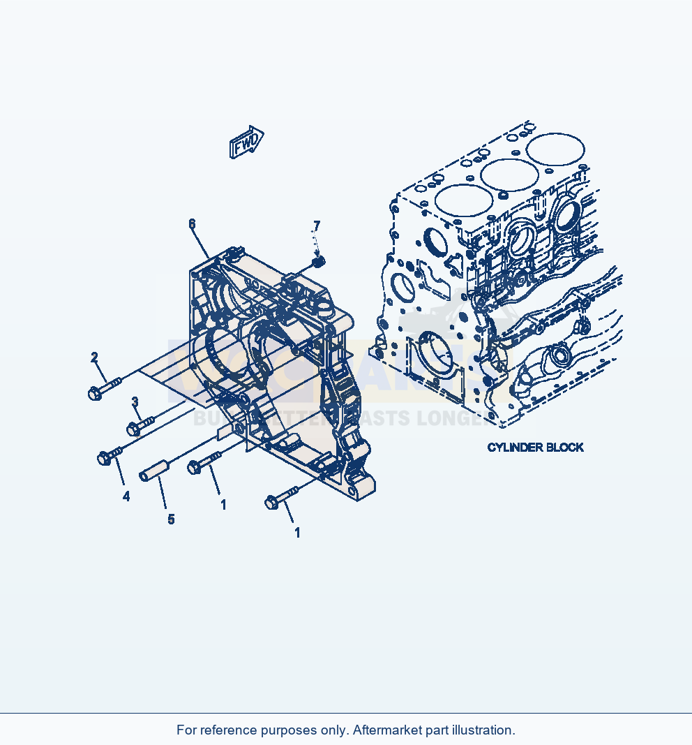 Komatsu WA380-7 Rear Gear Housing parts diagram