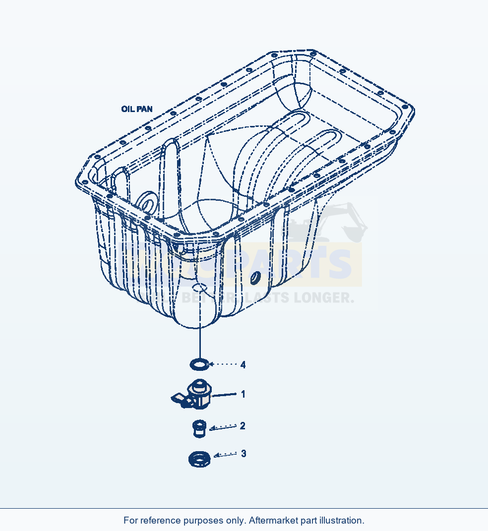 Komatsu WA380-7 Remote Engine Oil Drain parts diagram