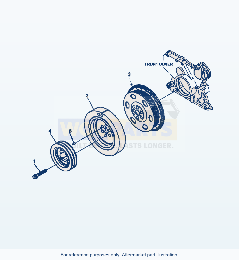 Komatsu WA380-7 Vibration Damper parts diagram