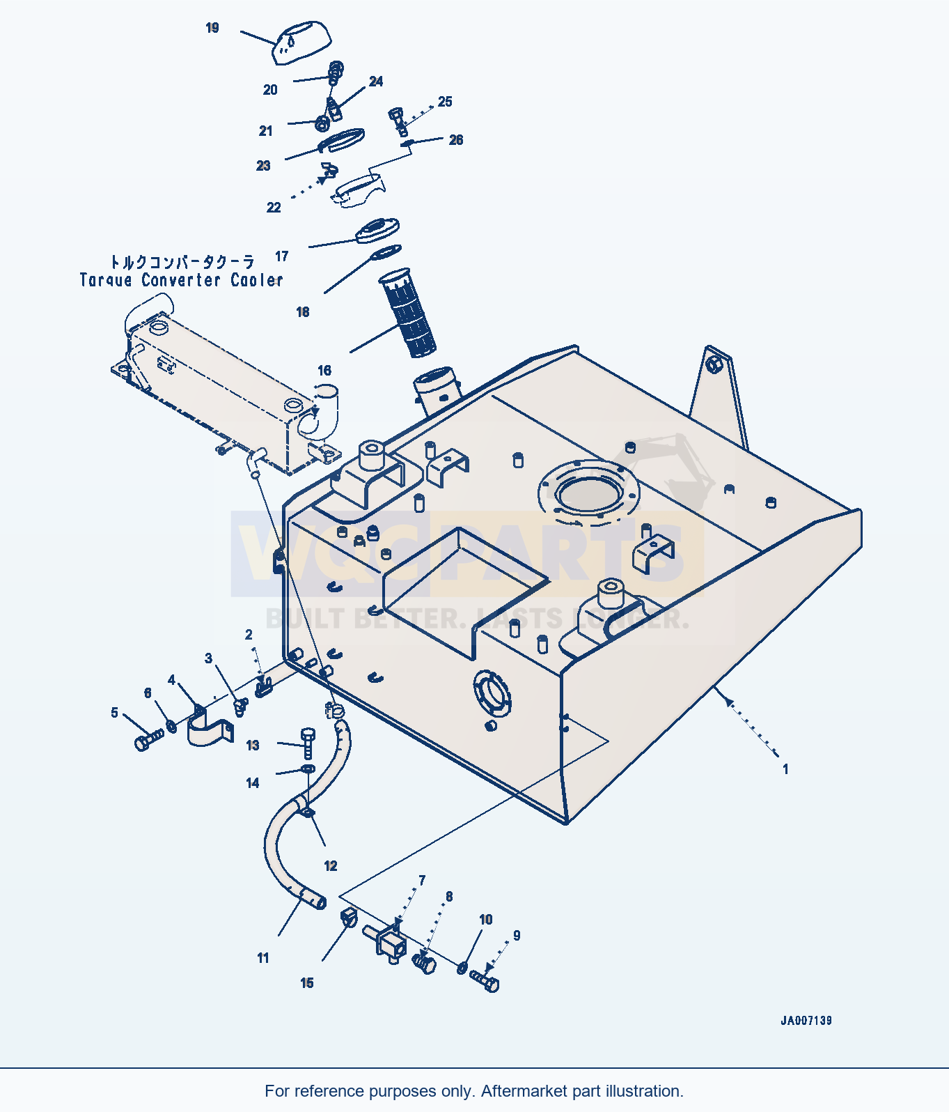Komatsu WA380-7 Fuel Tank, Tank And Strainer (#10001-) parts diagram