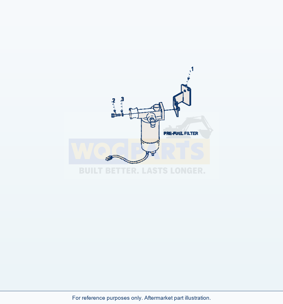 Komatsu WA380-7 Fuel Tank Pre-Filter Bracket parts diagram