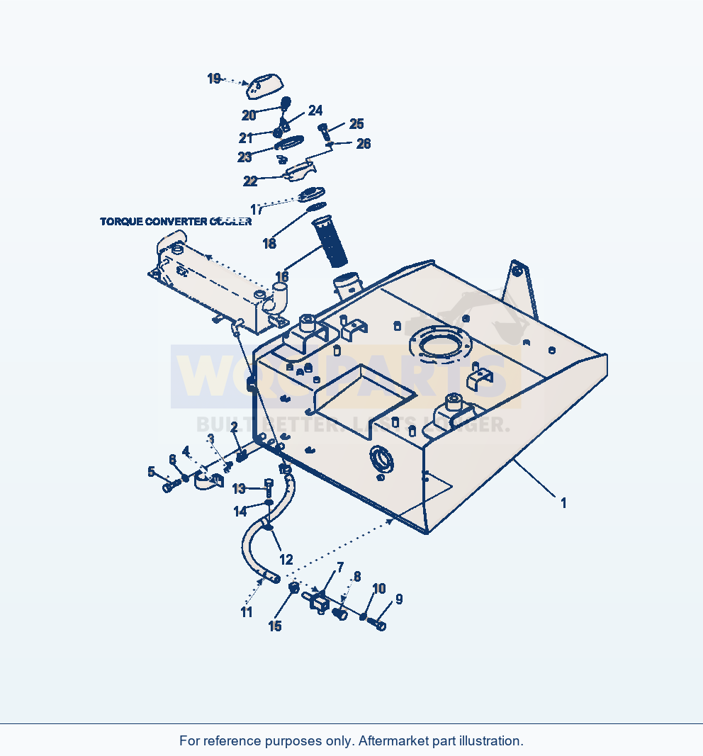 Komatsu WA380-7 Fuel Tank parts diagram