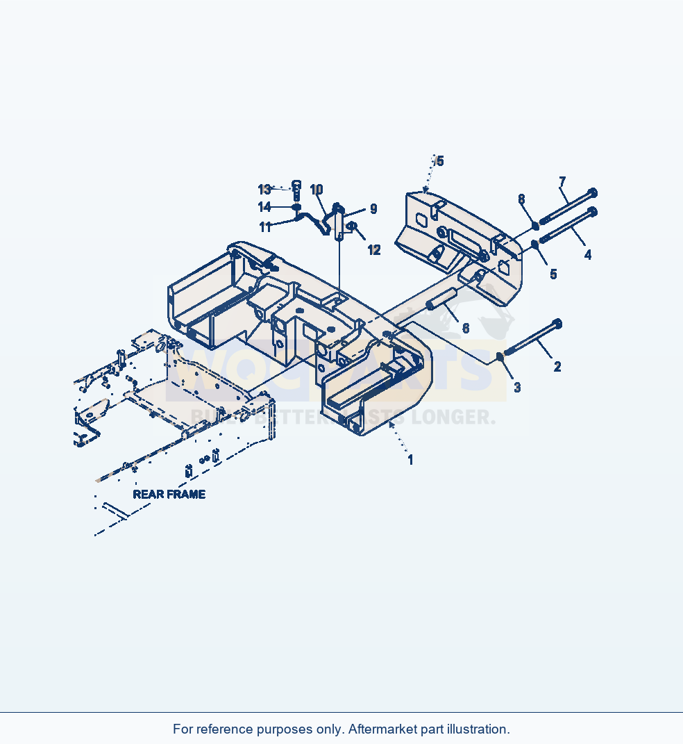 Komatsu WA380-7 Counterweight With Extra Counterweight parts diagram