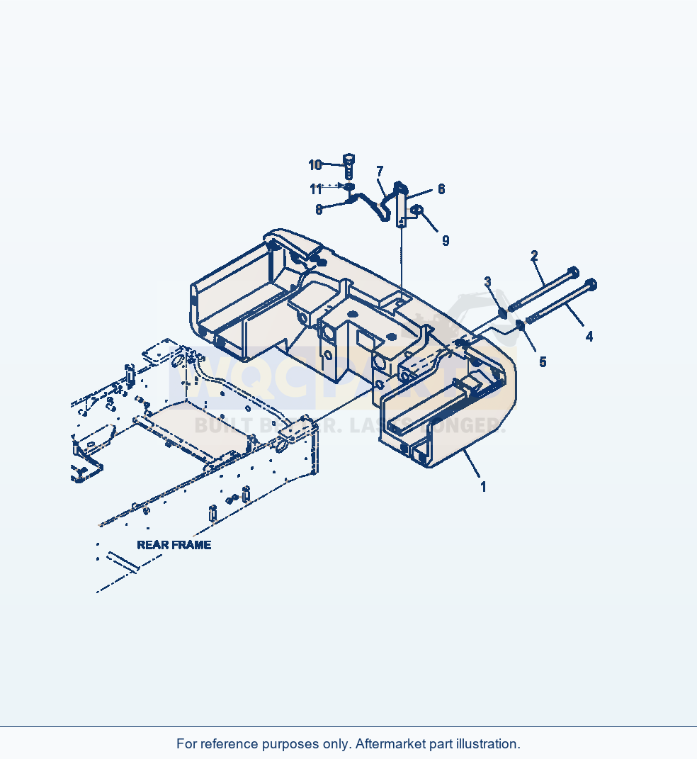 Komatsu WA380-7 Counterweight Without Extra Counterweight parts diagram