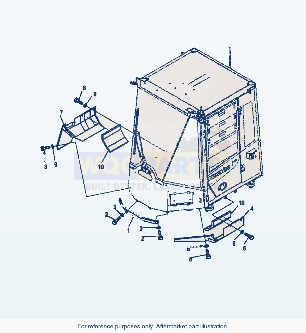 Komatsu WA380-7 Floor Cover Serial A64001-UP parts diagram