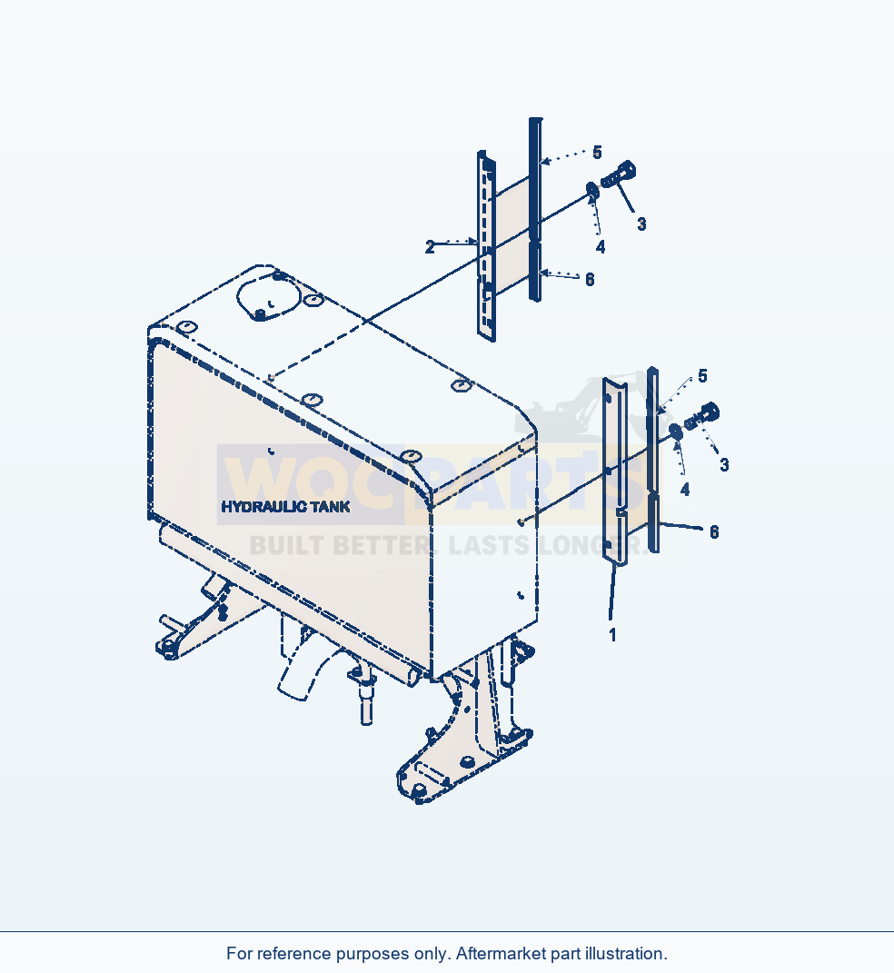 Komatsu WA380-7 Hood Hydraulic Tank Seal parts diagram