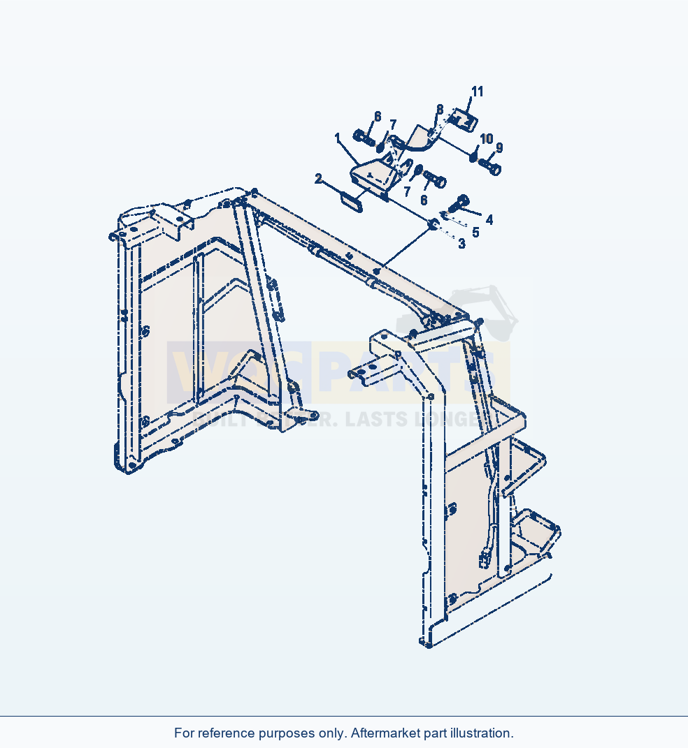 Komatsu WA380-7 Hood Rearview Camera parts diagram