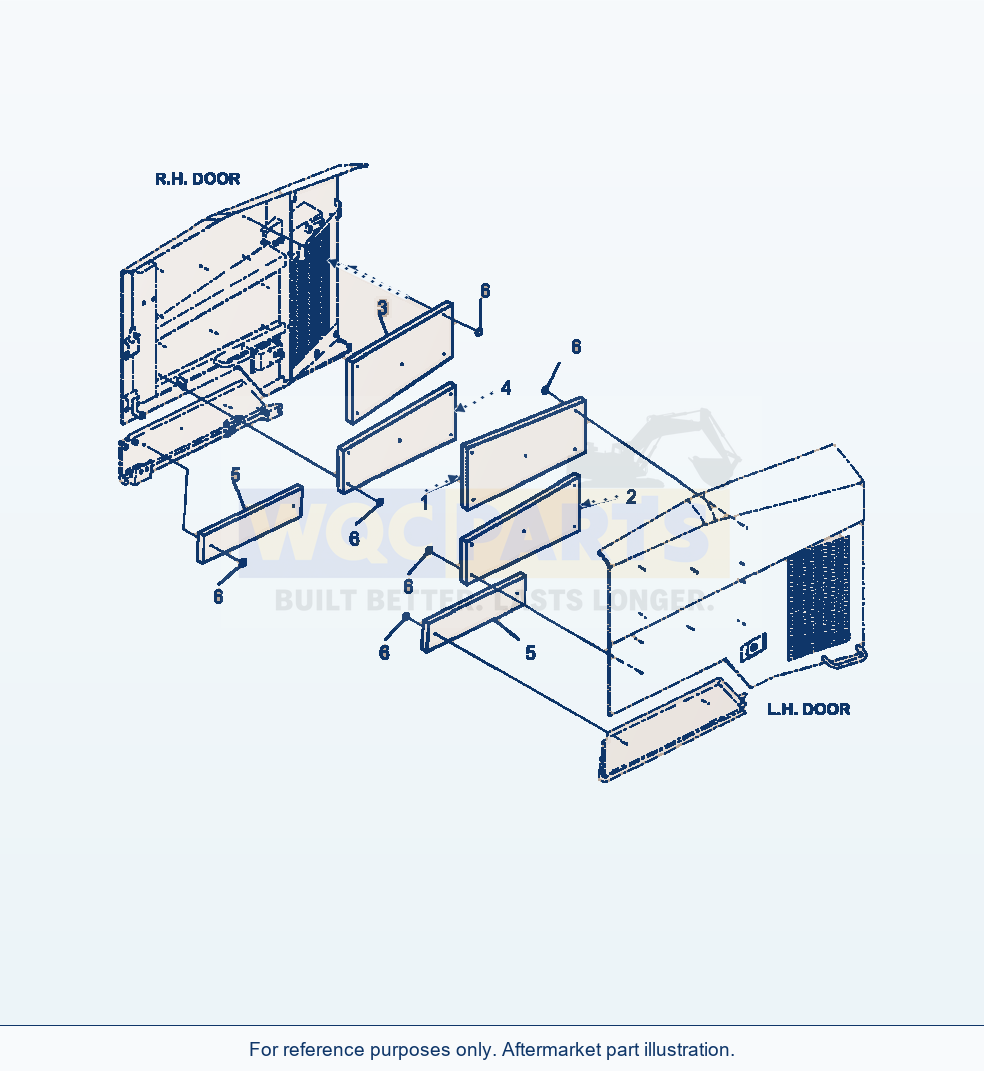 Komatsu WA380-7 Hood Sheet parts diagram