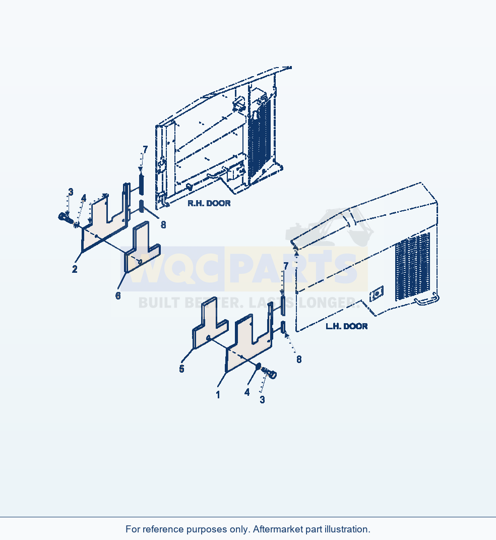 Komatsu WA380-7 Hood Tank Cover With Rear Full Fender parts diagram