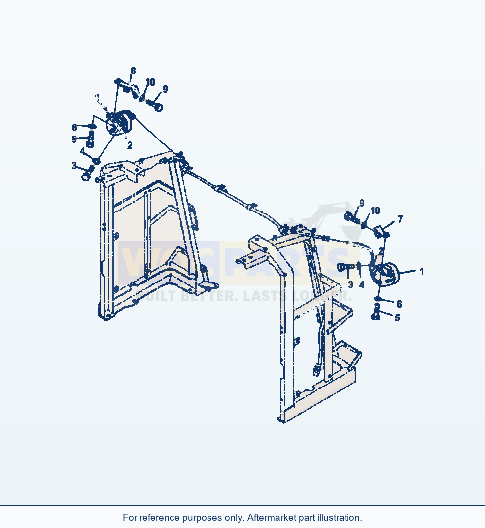 Komatsu WA380-7 Hood Work Lamp parts diagram