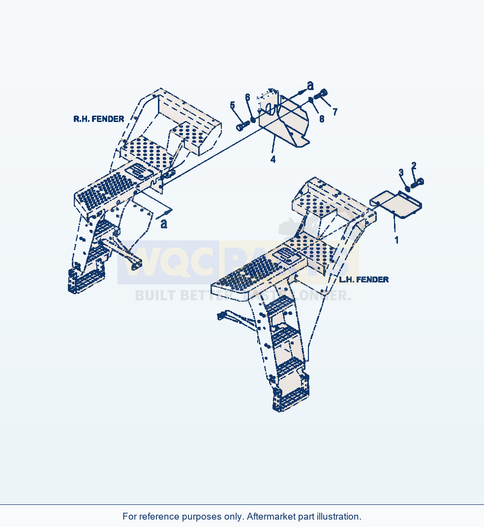 Komatsu WA380-7 Ladder Cover parts diagram