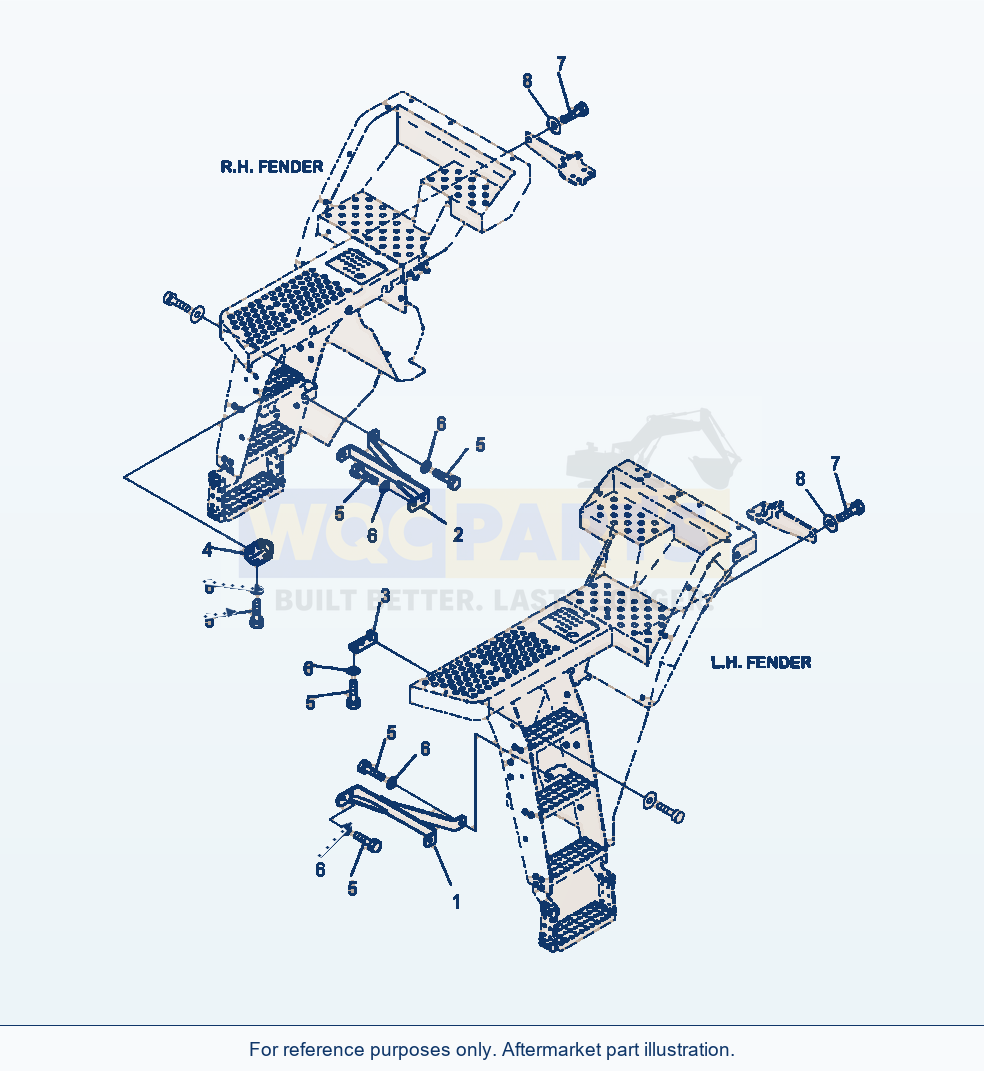 Komatsu WA380-7 Ladder Mounting parts diagram