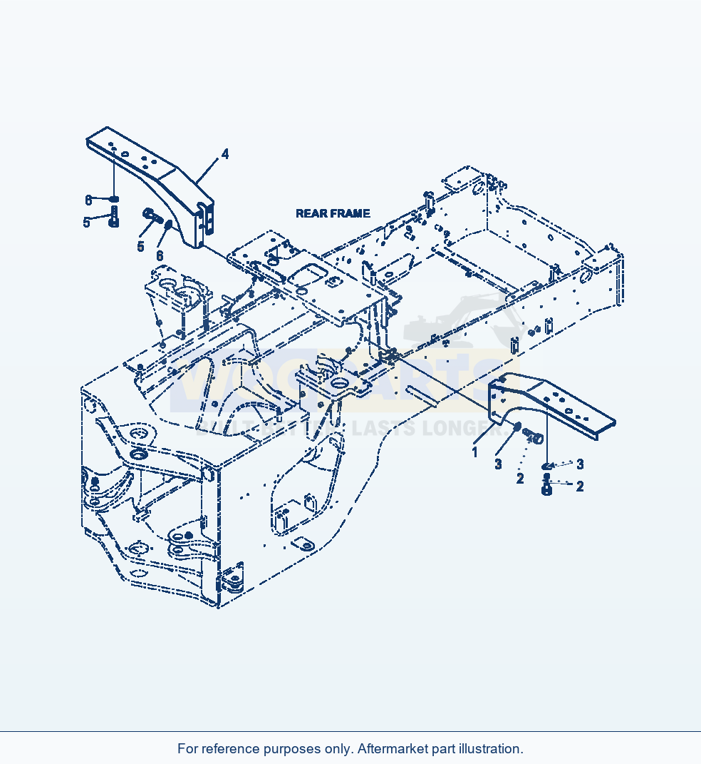 Komatsu WA380-7 Rear Fender Mounting parts diagram