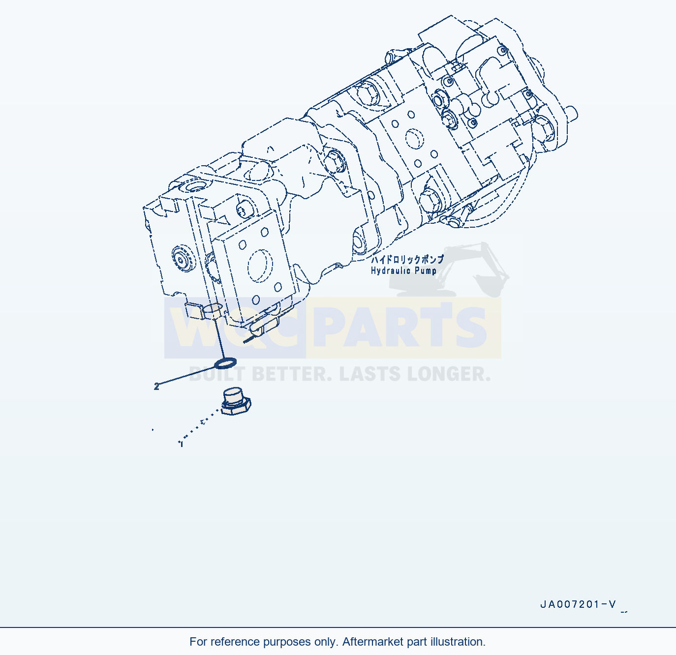 Komatsu WA380-7 Hydraulic Pump, Plug Serial 10001-UP parts diagram