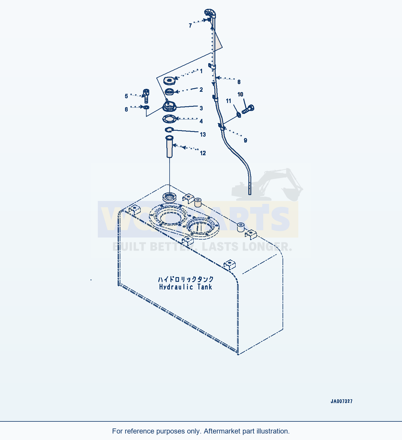 Komatsu WA380-7 Hydraulic Tank, Breather Serial 10001-UP parts diagram