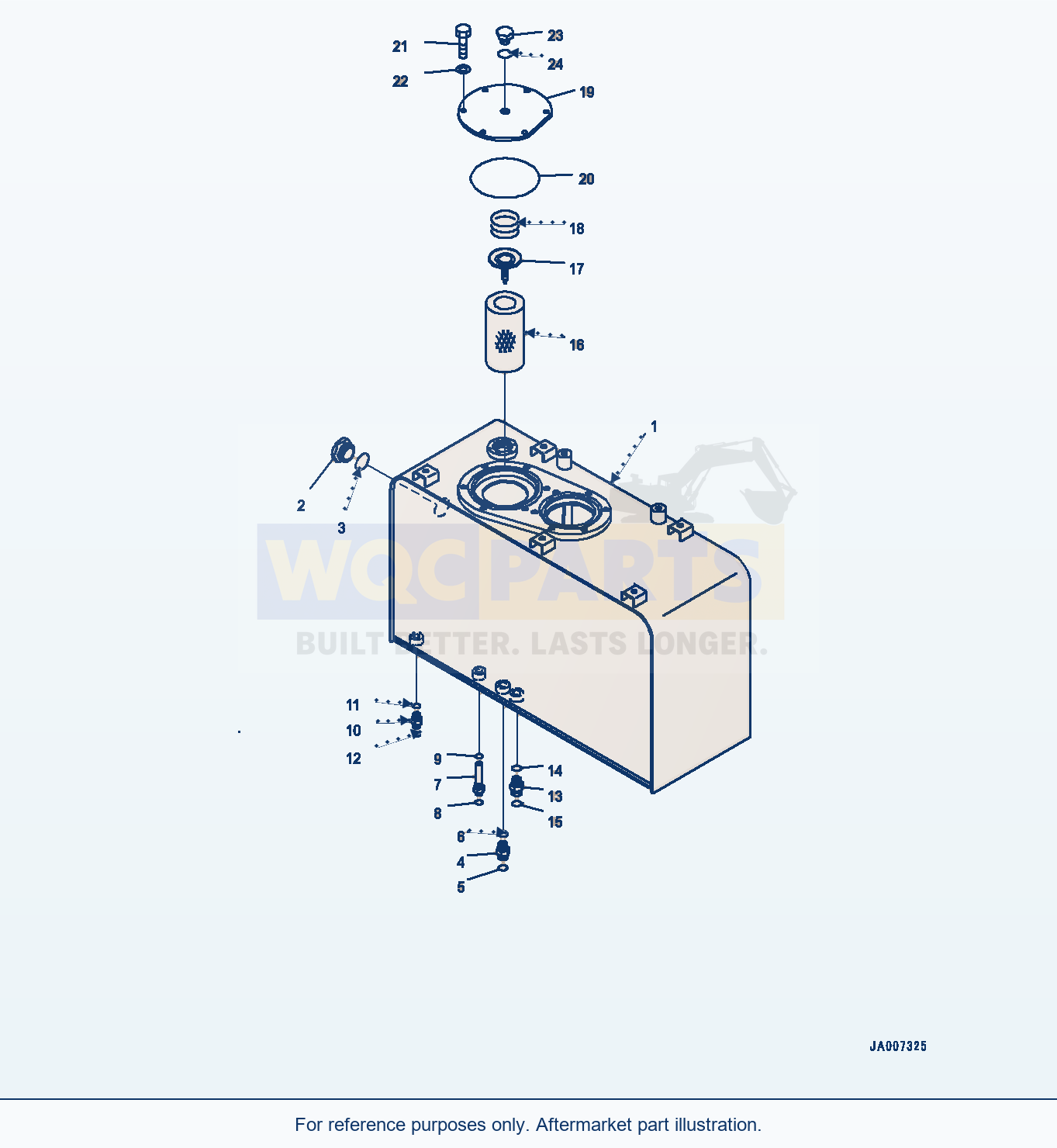 Komatsu WA380-7 Hydraulic Tank, Tank Serial 10001-UP parts diagram