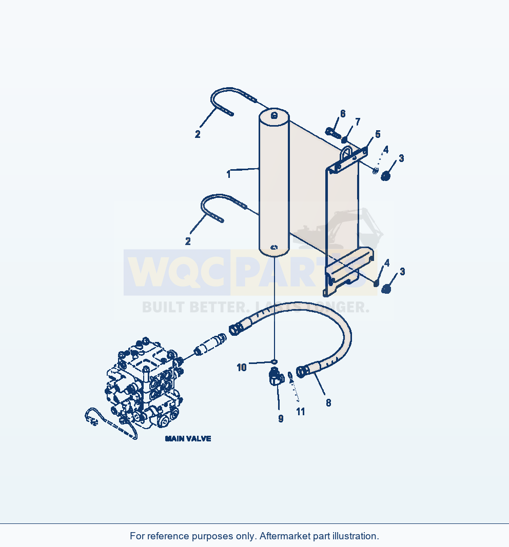 Komatsu WA380-7 Hydraulic Piping Accumulator parts diagram
