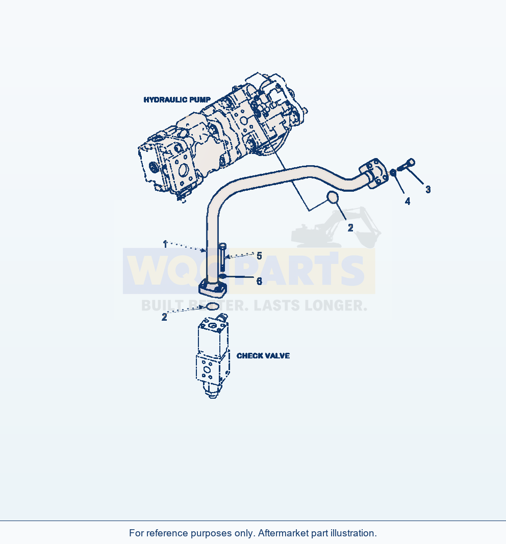 Komatsu WA380-7 Hydraulic Piping Pump Steering Piping parts diagram