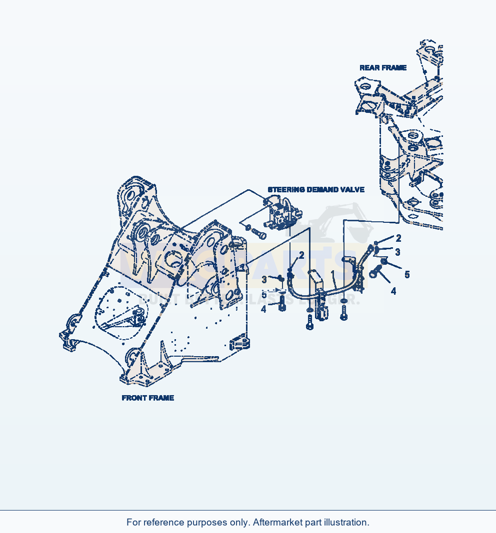 Komatsu WA380-7 Hydraulic Piping Steering Pump Line parts diagram