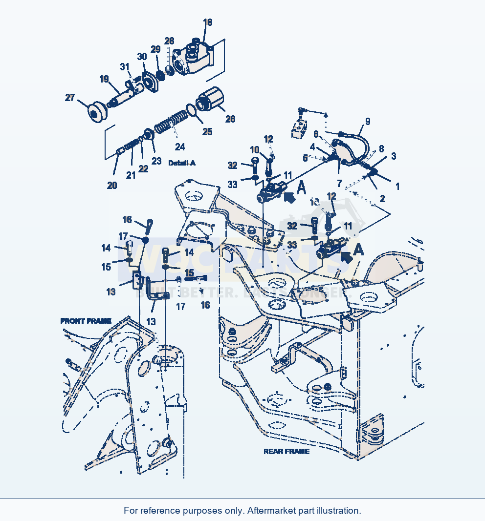 Komatsu WA380-7 Hydraulic Piping Steering Stop Valve parts diagram