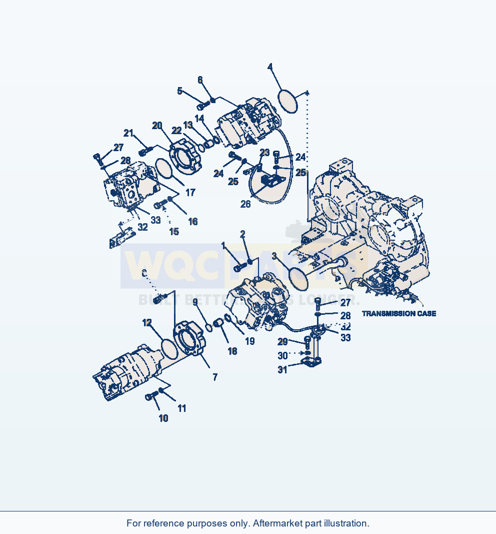 Komatsu WA380-7 Hydraulic Pump Hydraulic Oil Pump Mounting parts diagram