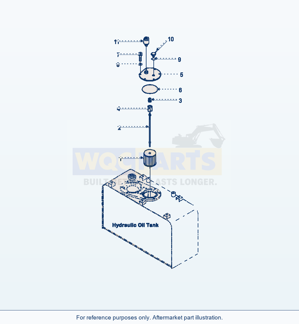 Komatsu WA380-7 Hydraulic Tank Strainer parts diagram