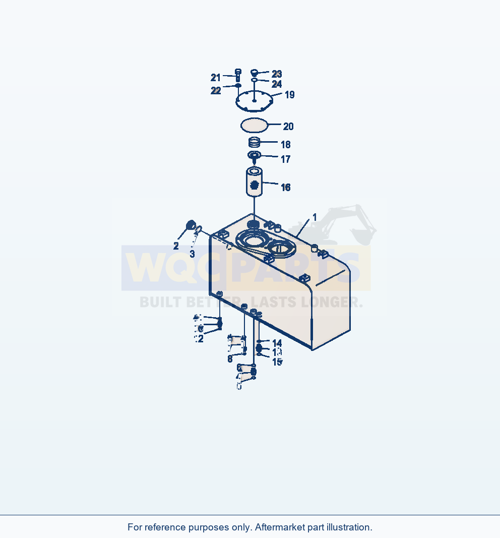 Komatsu WA380-7 Hydraulic Tank parts diagram