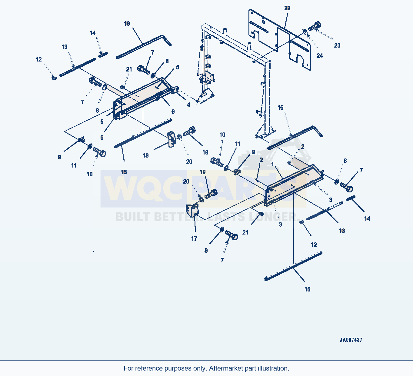 Komatsu WA380-7 Hood, With Cap Type, Lower Cover parts diagram