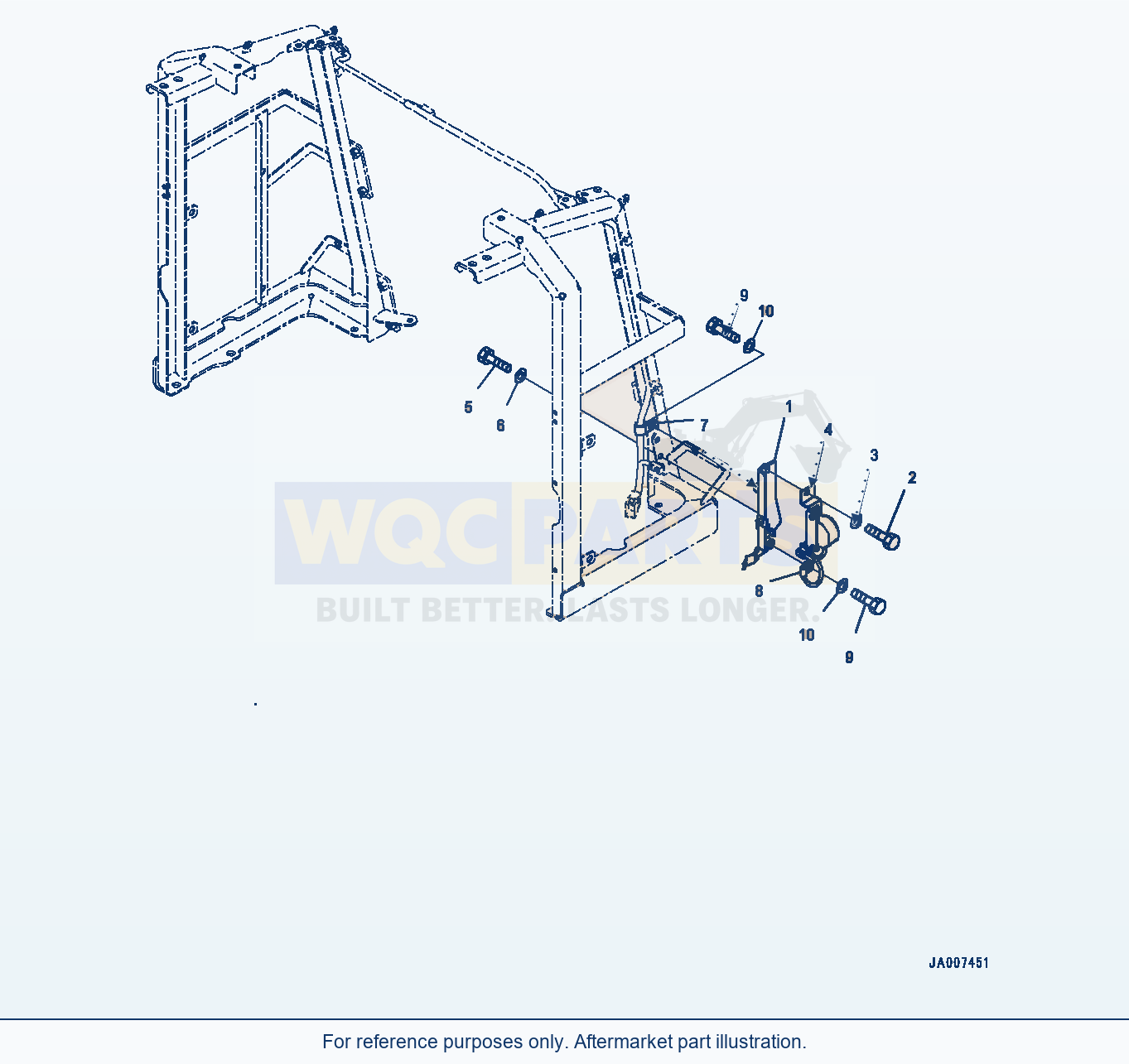 Komatsu WA380-7 Hood, With Cap Type, Rear Full Fender, Buzzer parts diagram