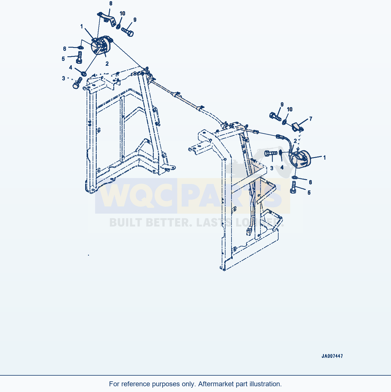 Komatsu WA380-7 Hood, Working Lamp parts diagram