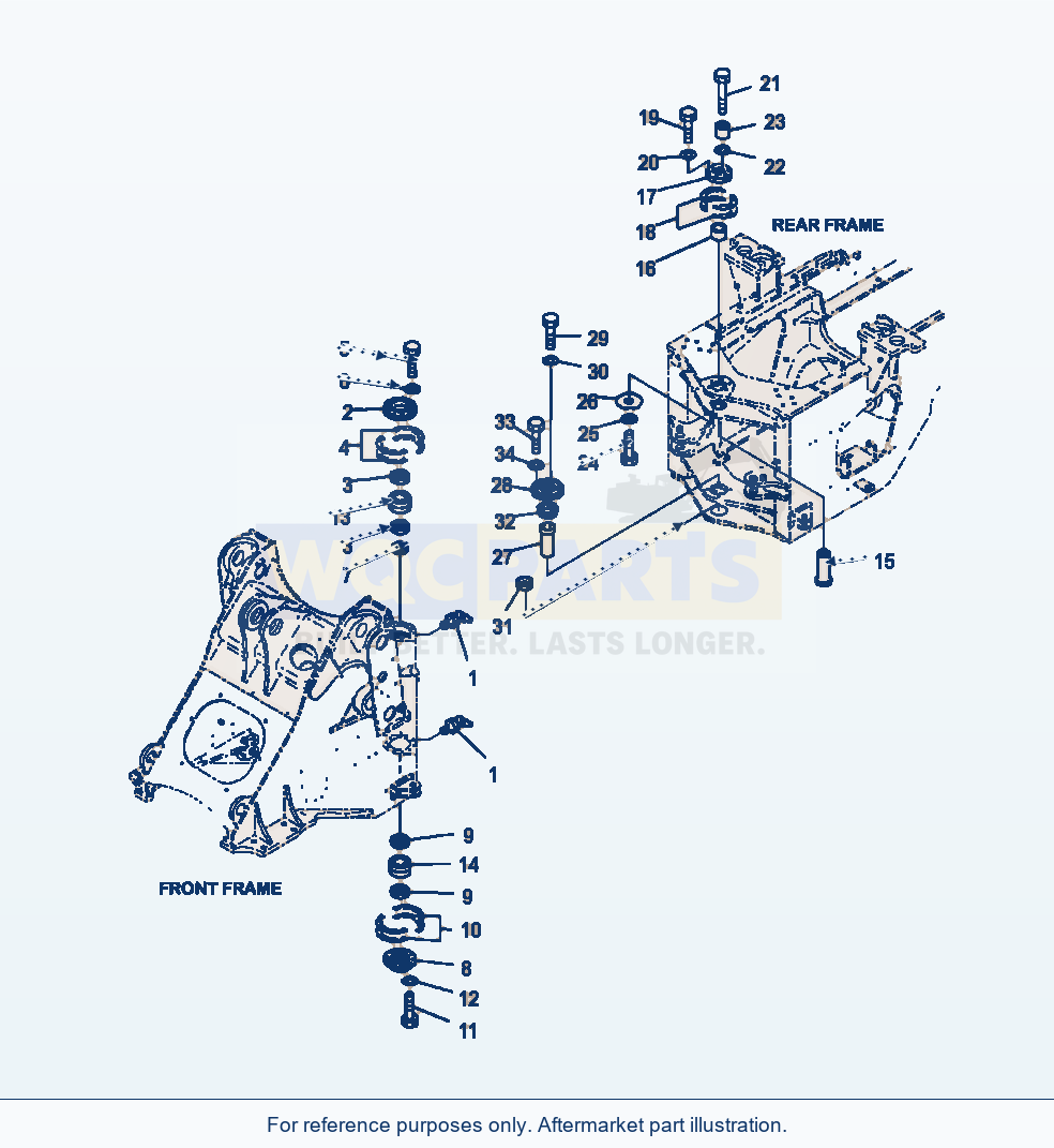 Komatsu WA380-7 Hinge Pins parts diagram