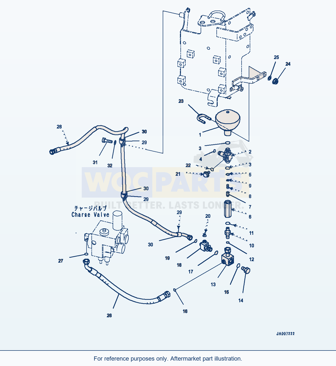 Komatsu WA380-7 Brake Control, Steering Piping (#10001-) parts diagram