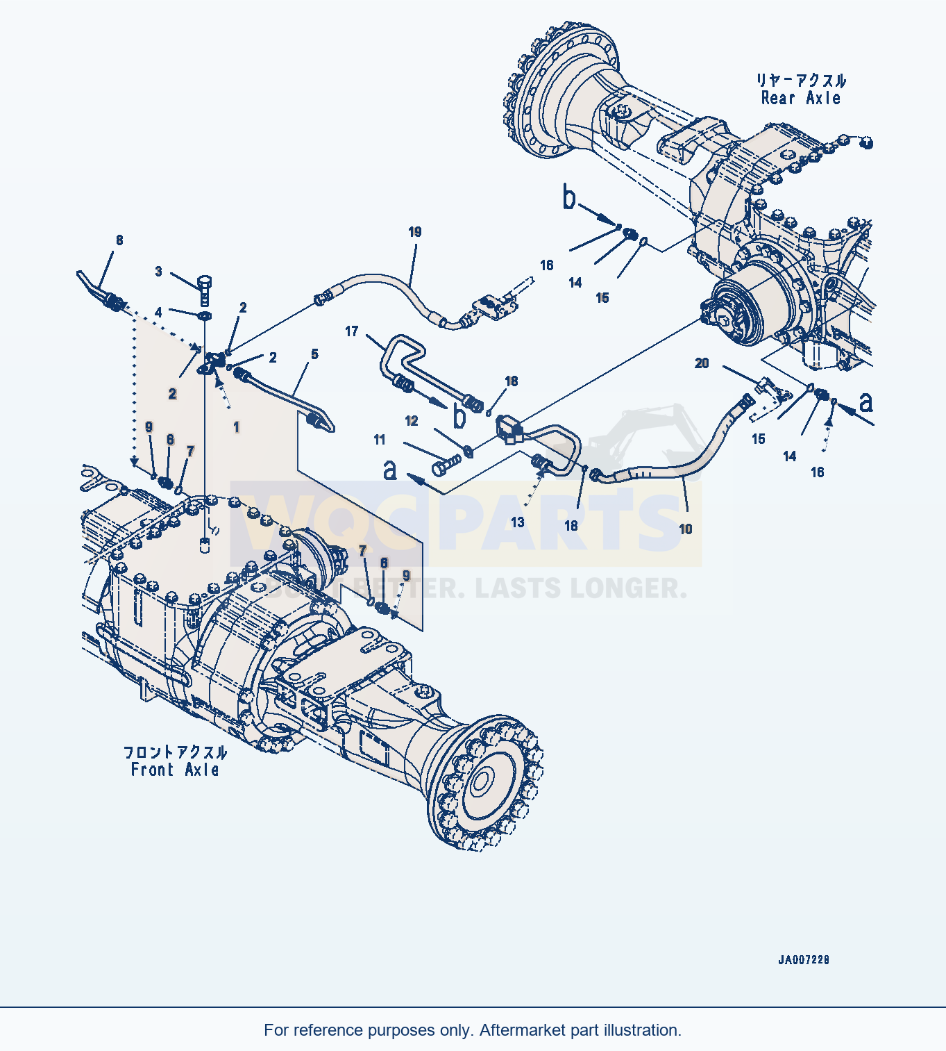 Komatsu WA380-7 Brake Piping (#10001-) parts diagram