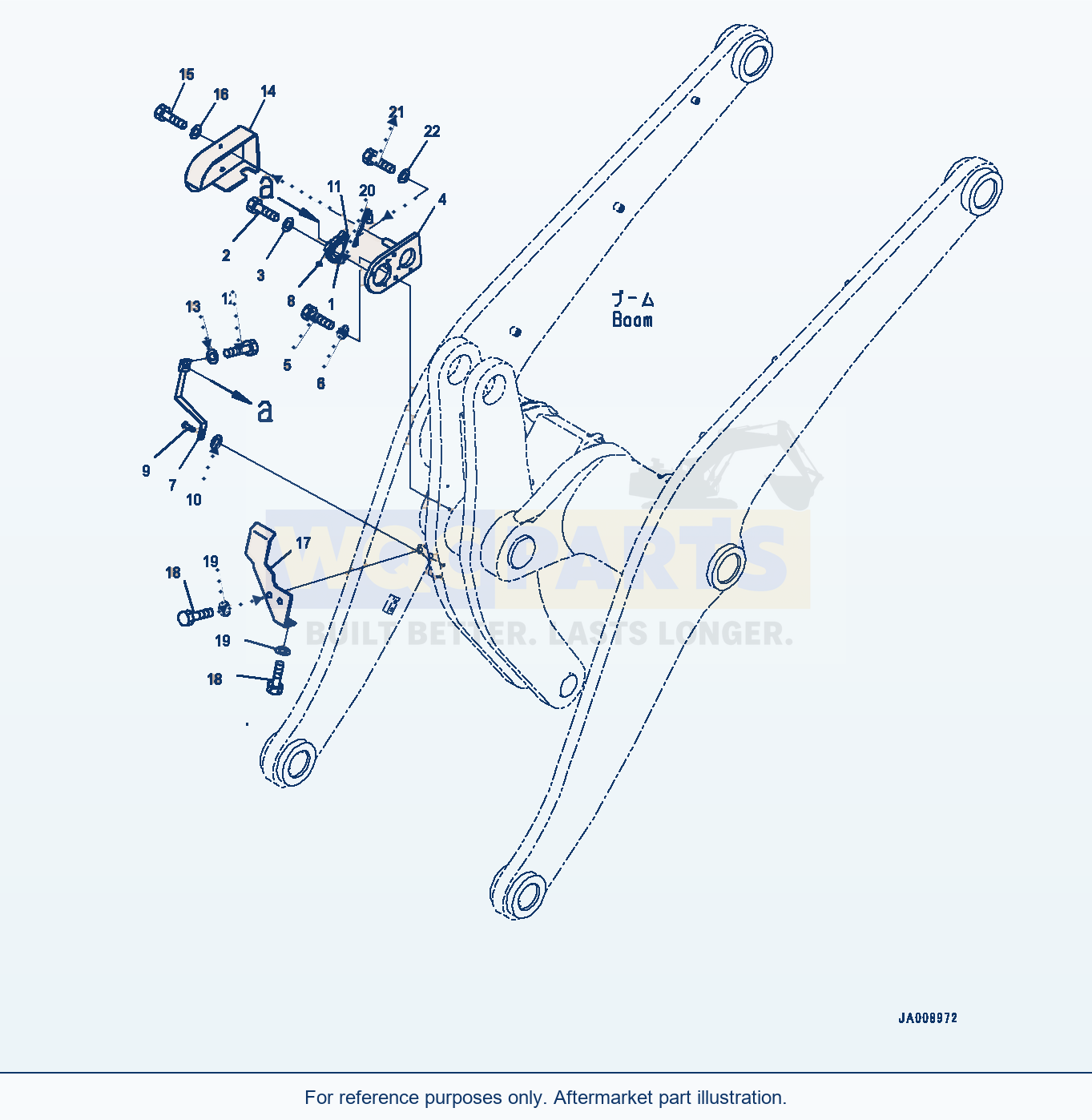 Komatsu WA380-7 Bucket Positioner (#10001-) parts diagram