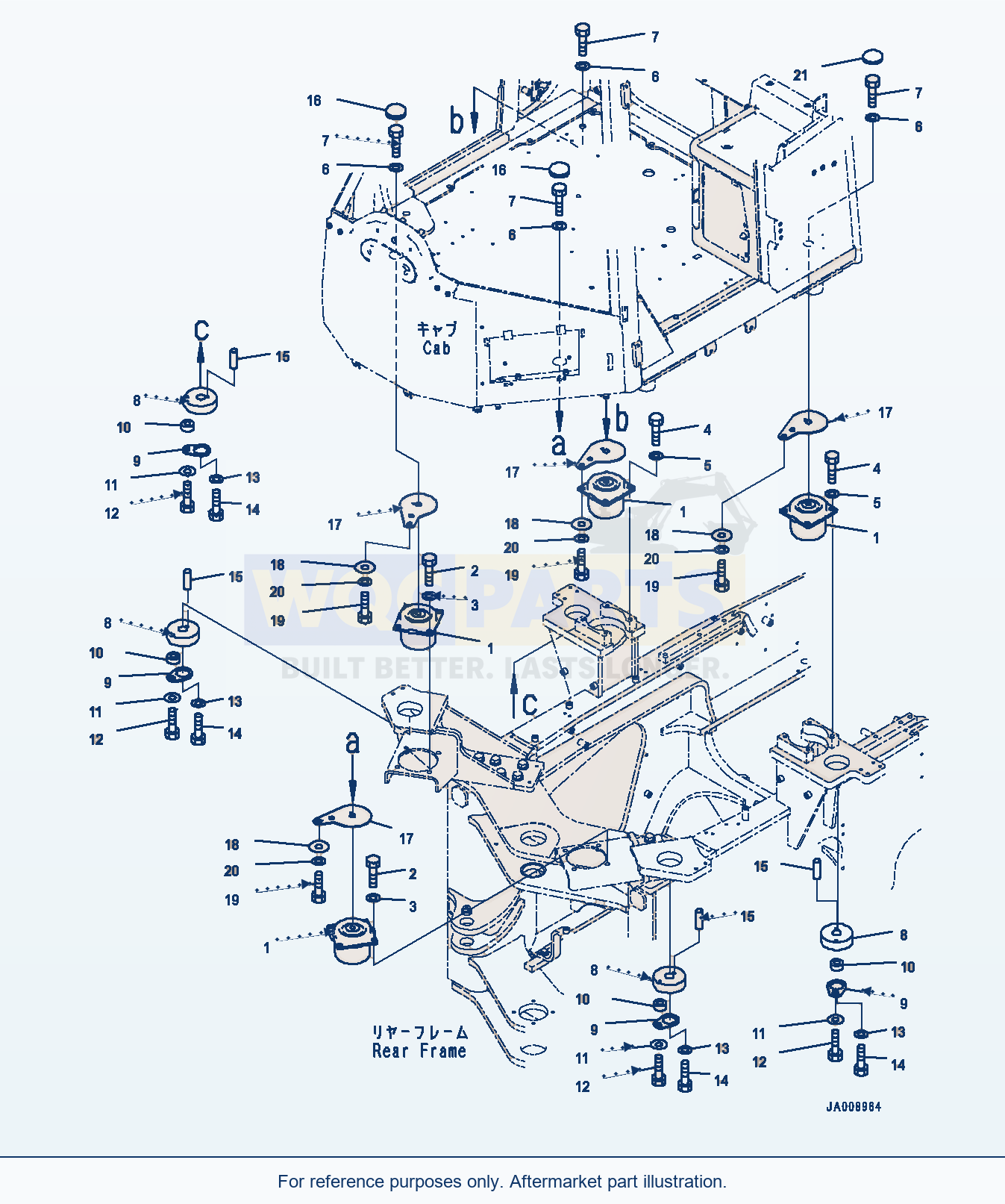 Komatsu WA380-7 Floor Support (#10001-) parts diagram