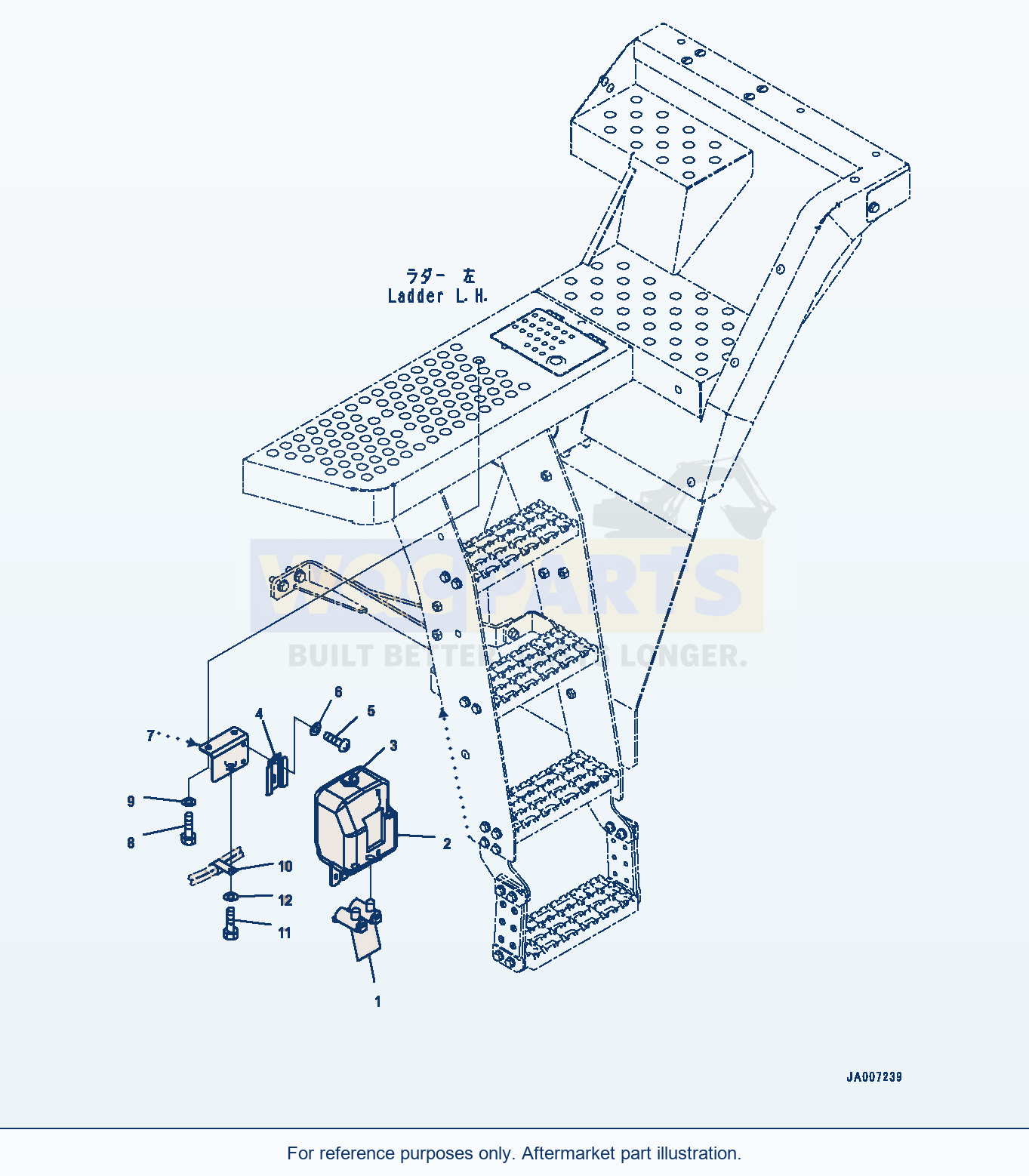 Komatsu WA380-7 Window Washer Tank (#10001-) parts diagram